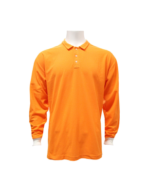 180GSM Orange Long Sleeve T-SHIRT & POLO 100% Polyester